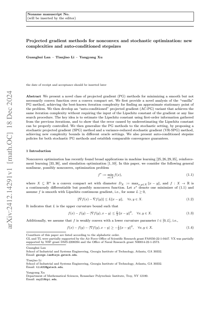 First page