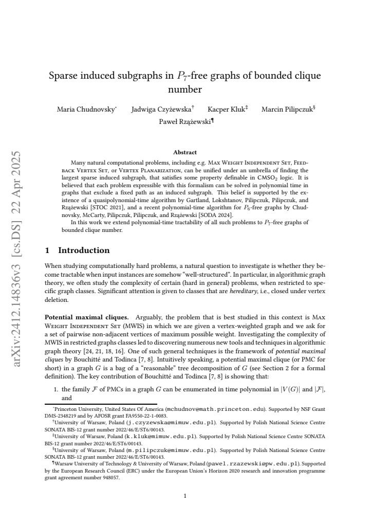 First page