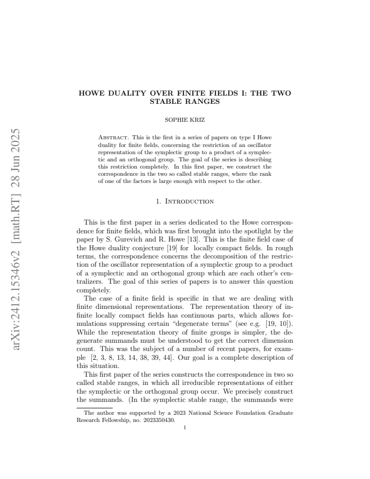 First page