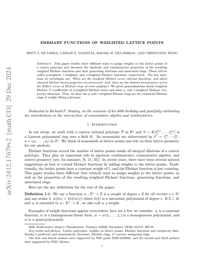 First page