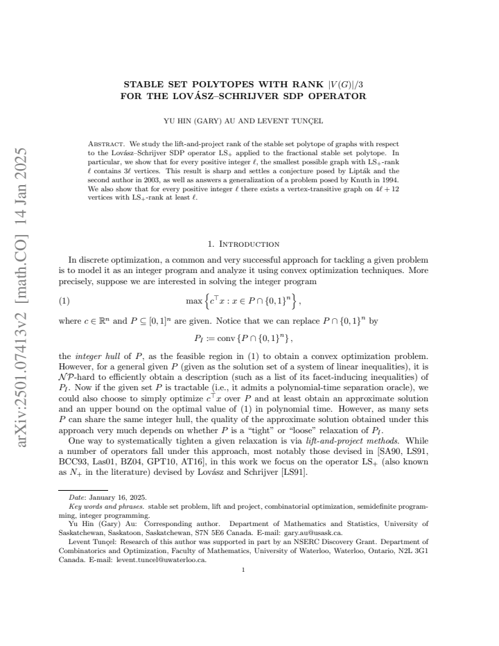 First page
