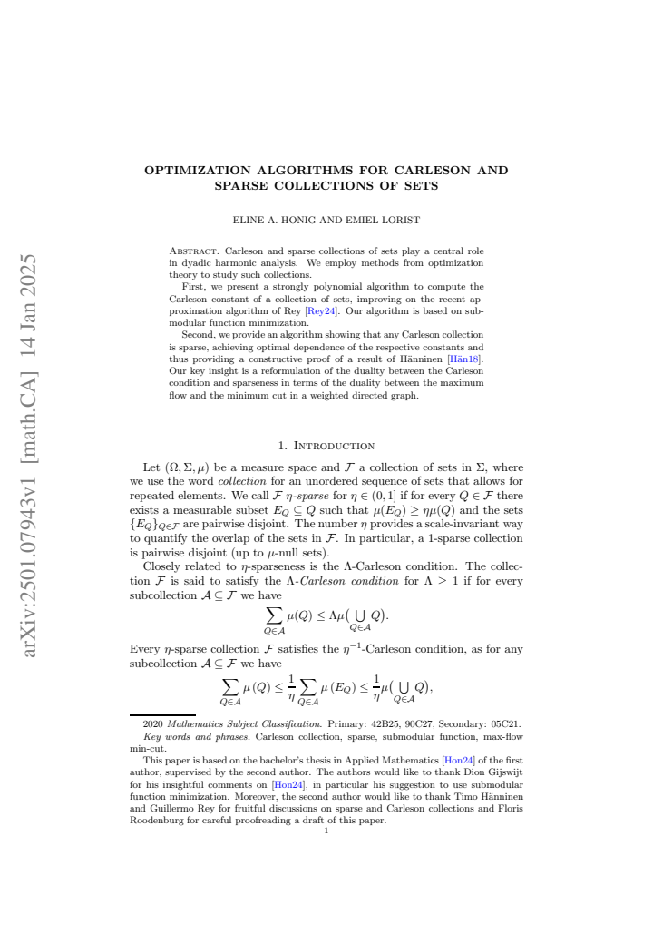 First page