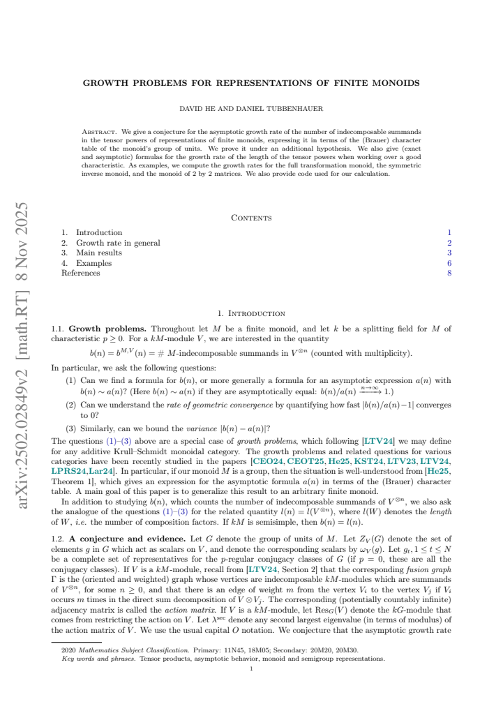 First page