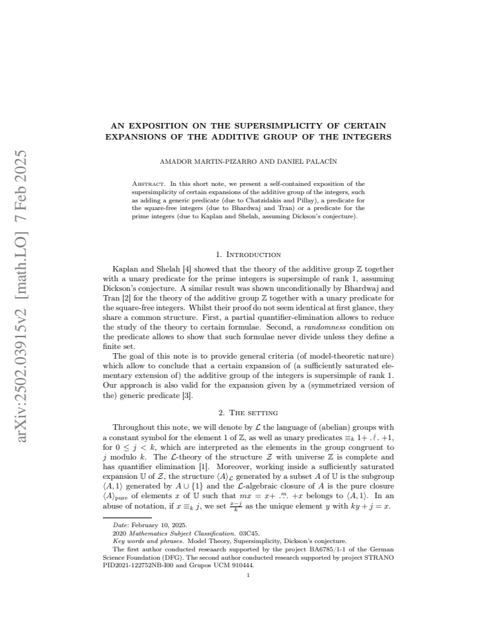 First page