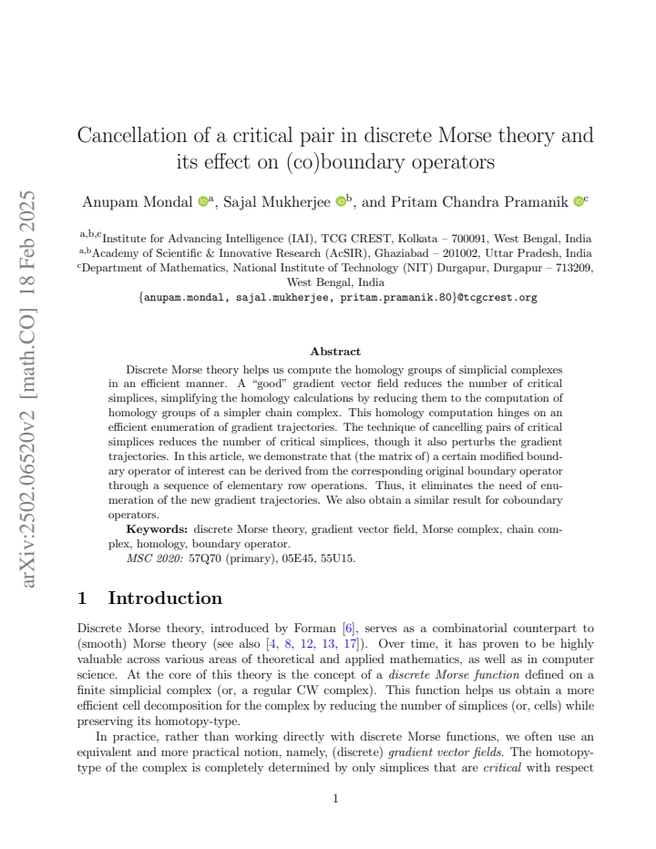 First page