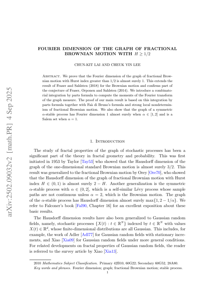 First page