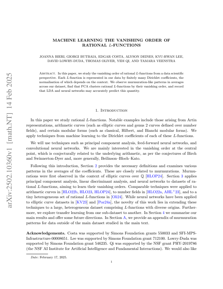 First page