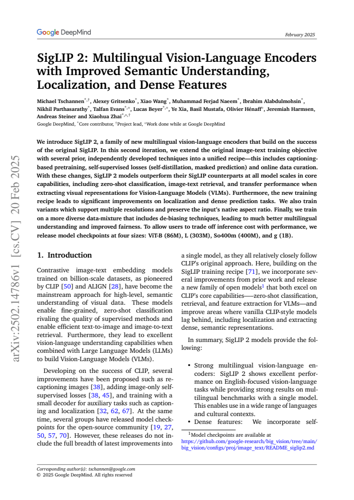 First page