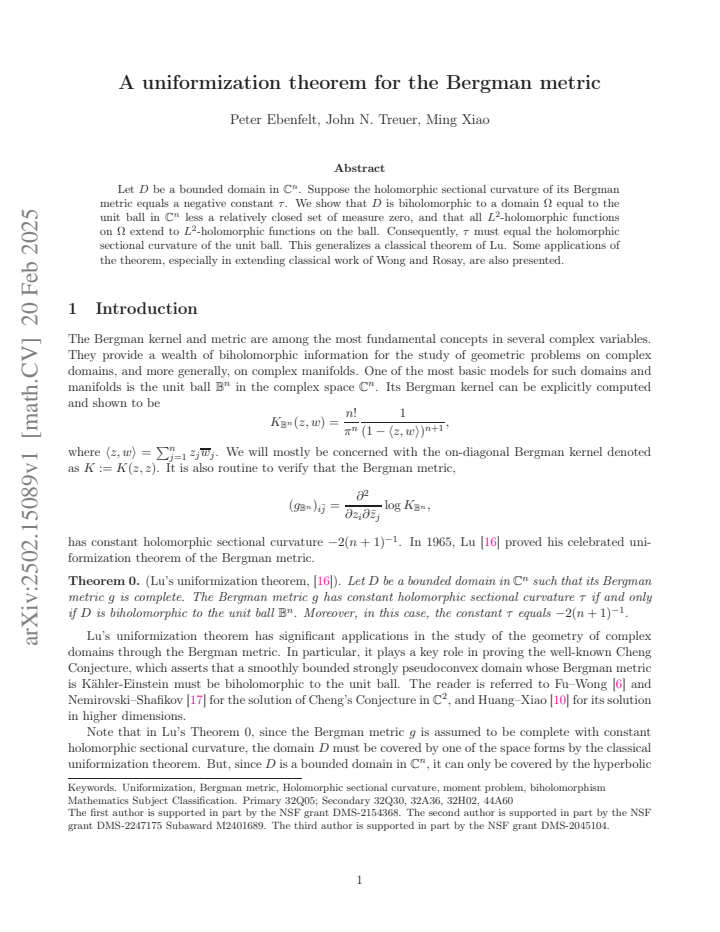 First page