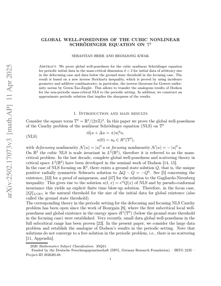 First page