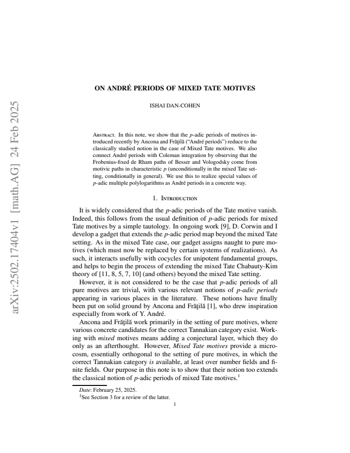 First page