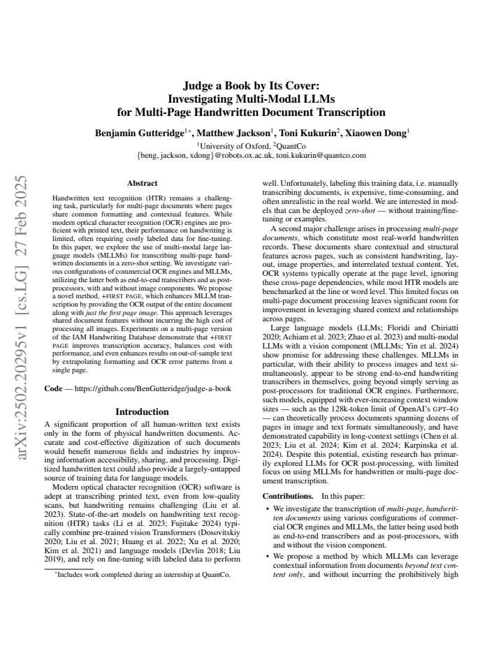 First page