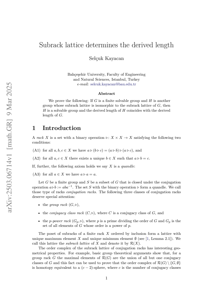 First page