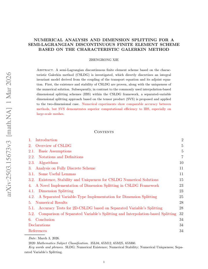 First page