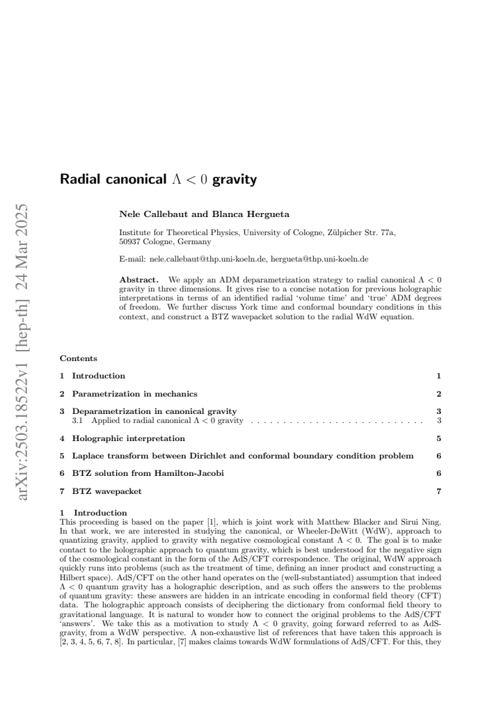 First page