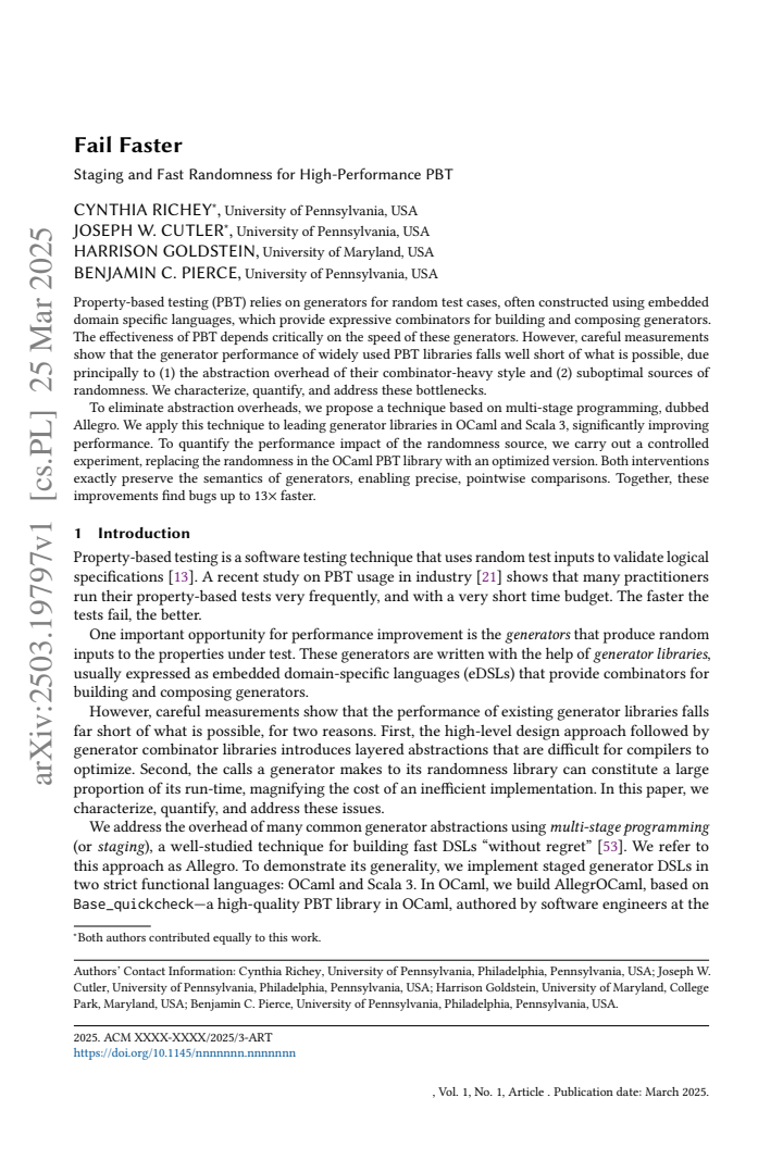 First page