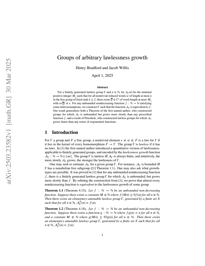 First page