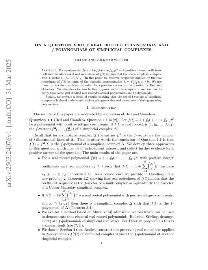 First page