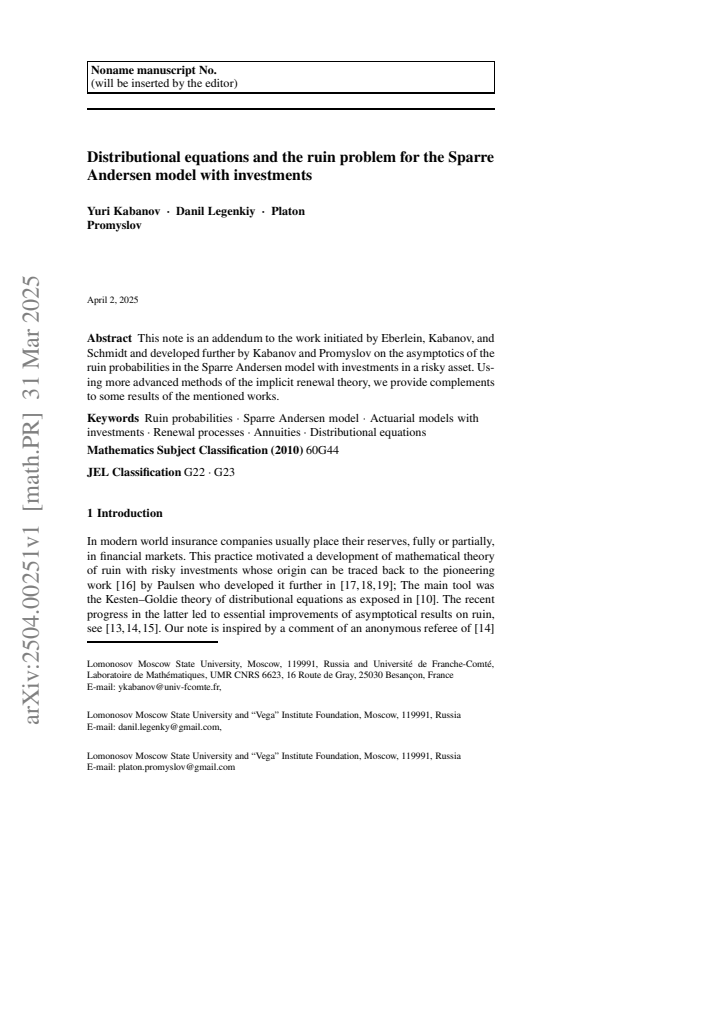First page