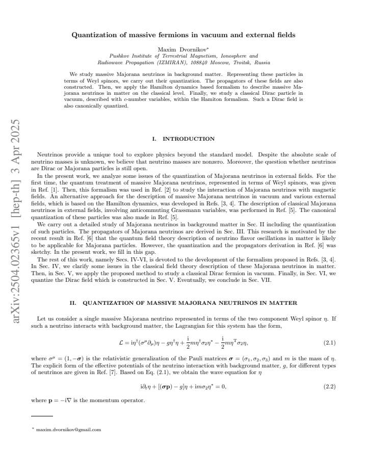 First page
