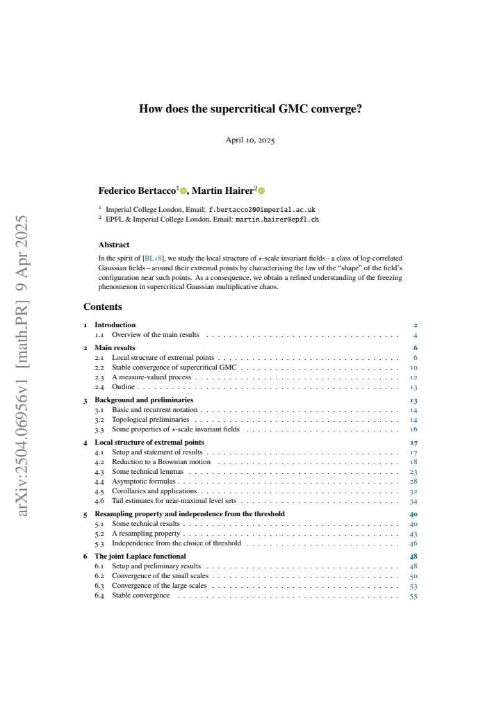 First page
