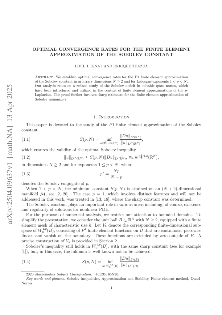 First page