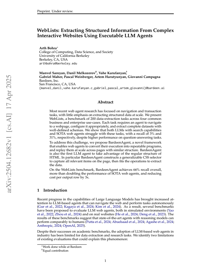 First page