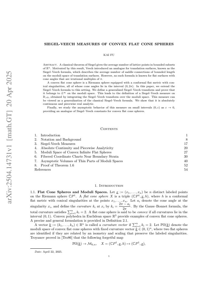 First page