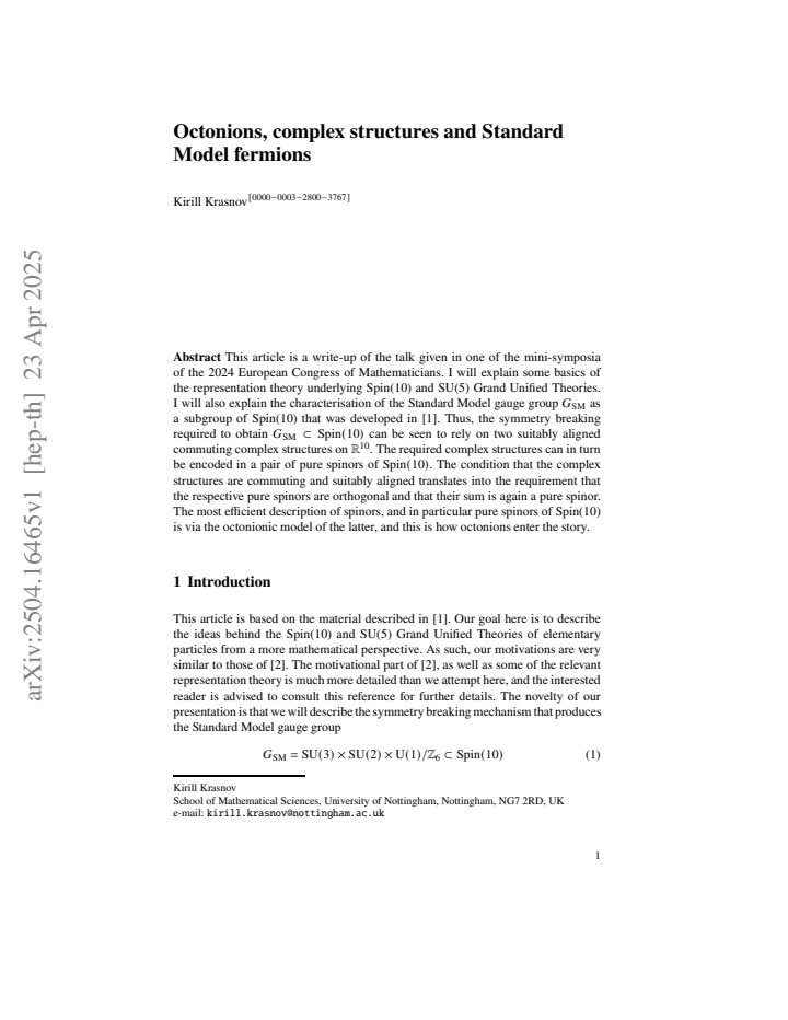 First page