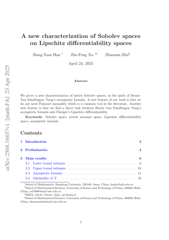 First page
