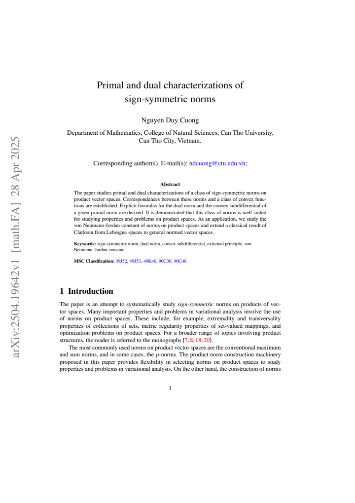 First page