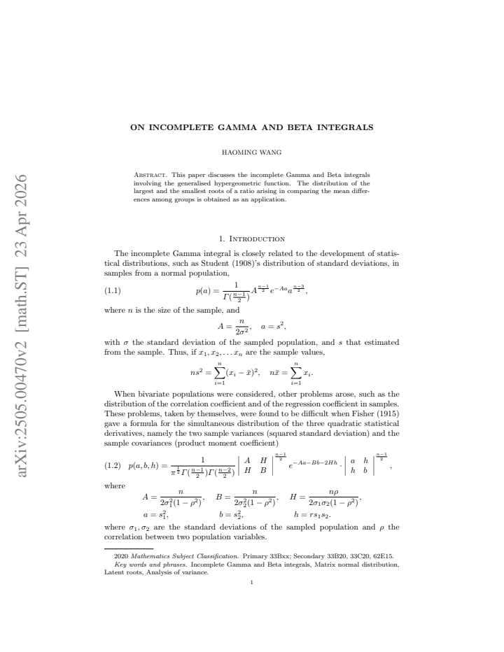 First page