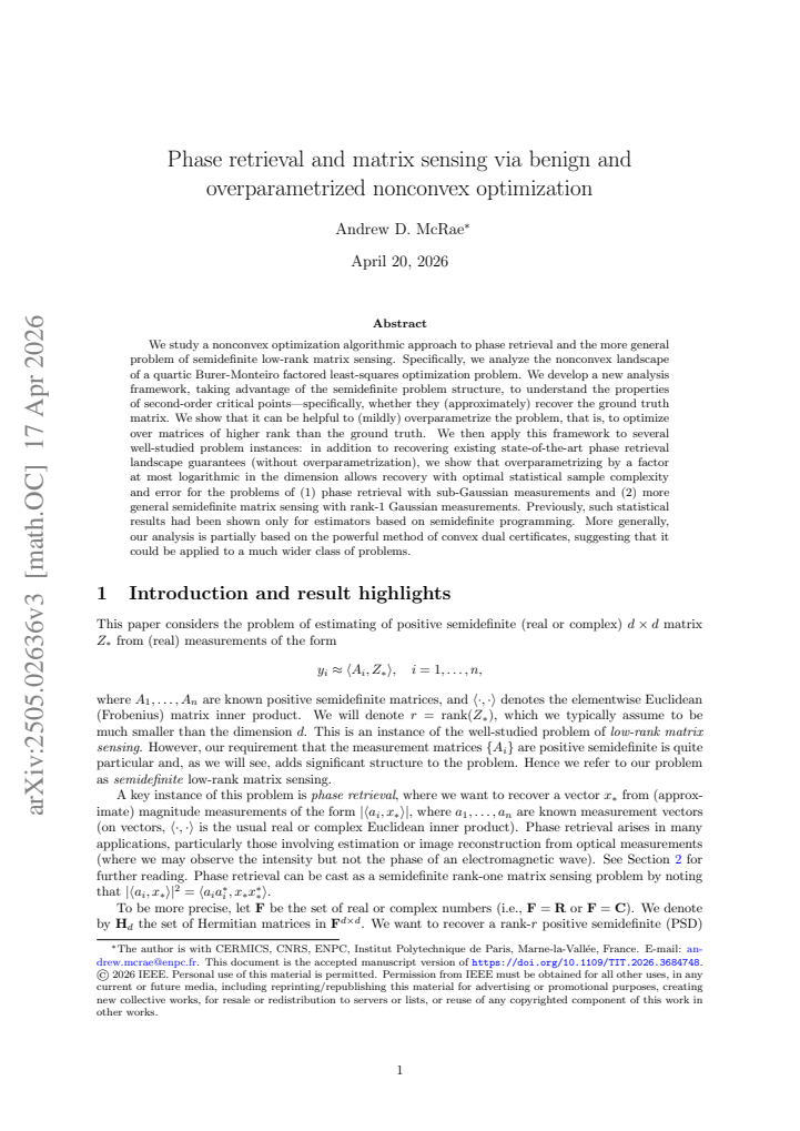 First page