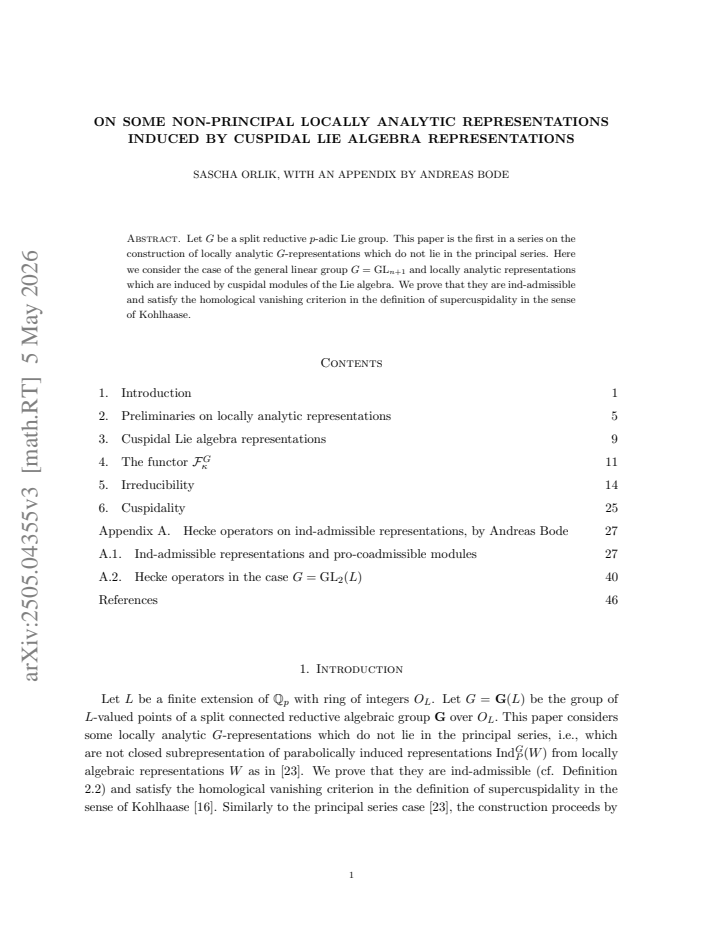First page