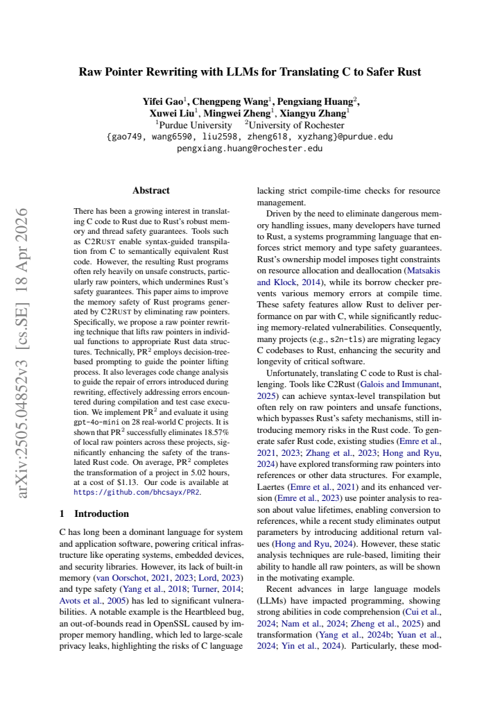 First page