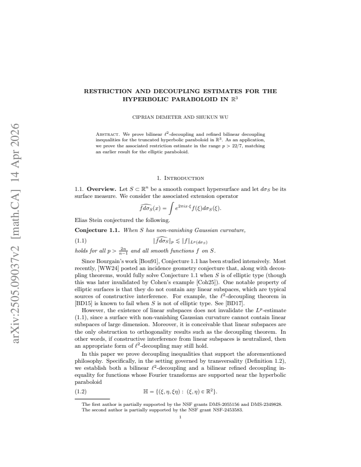 First page