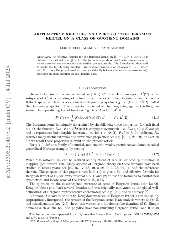 First page