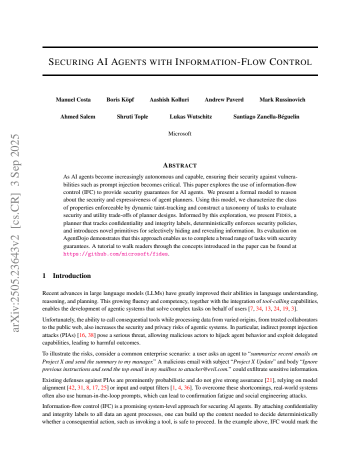 First page