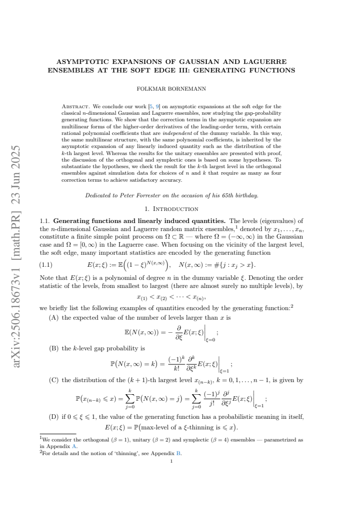 First page