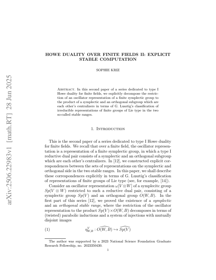 First page