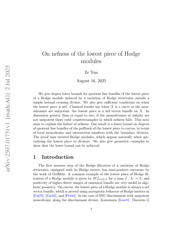 First page
