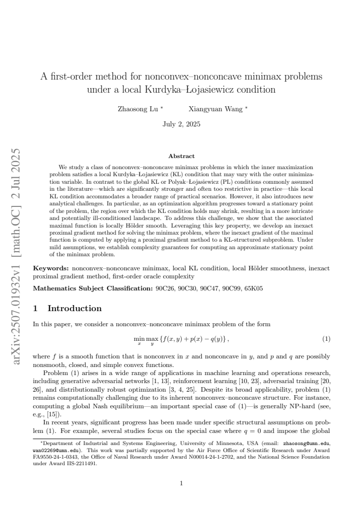 First page