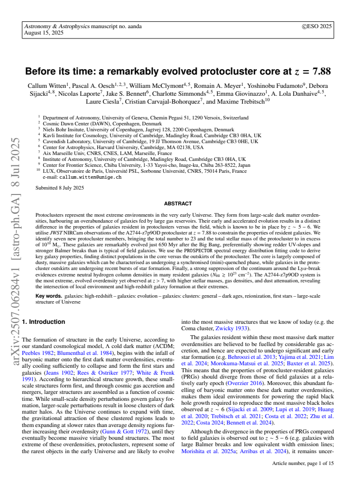 First page