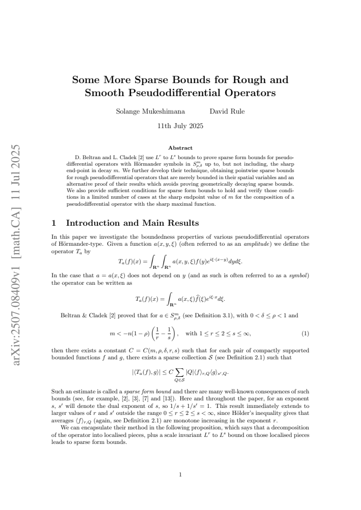 First page