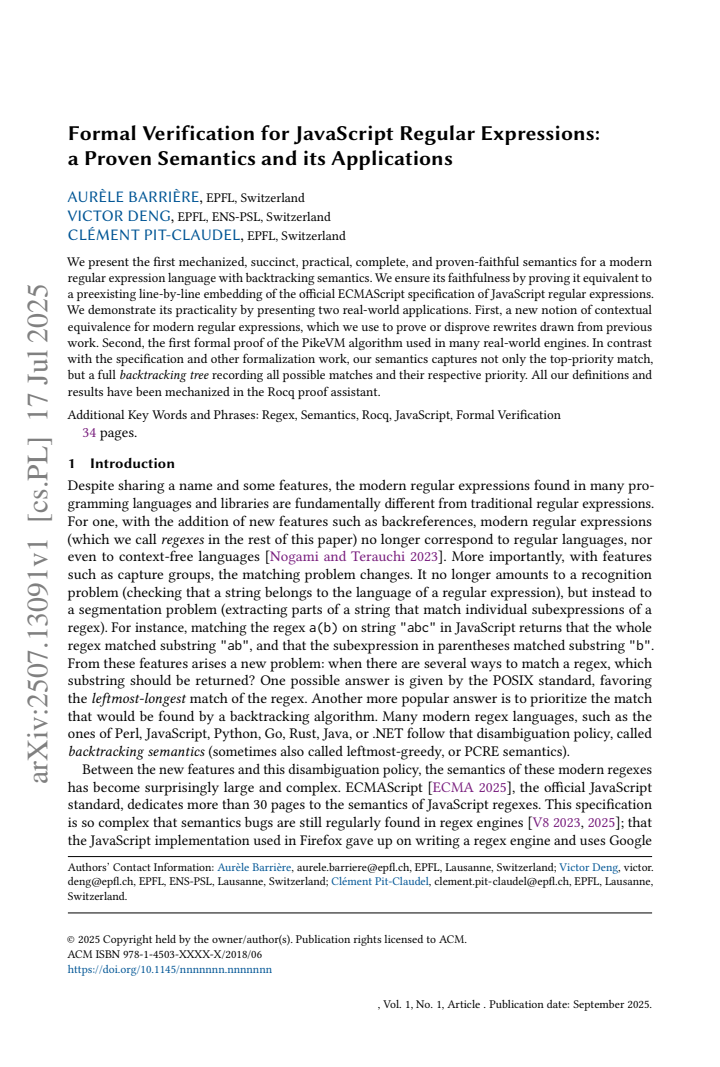 First page