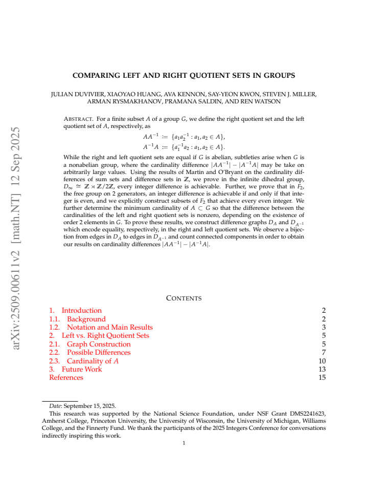 First page