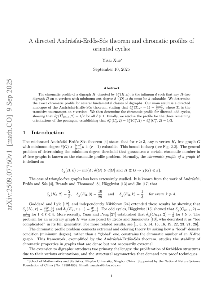 First page