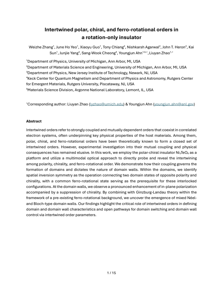 First page