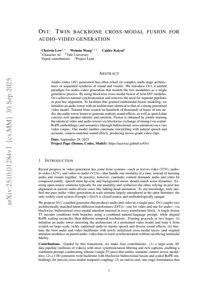 First page