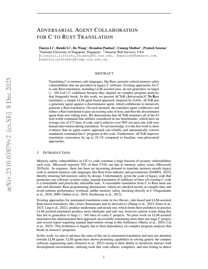 First page